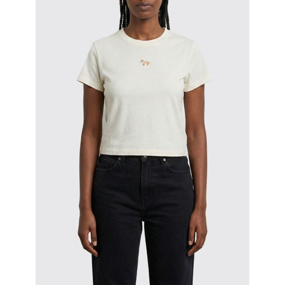 Maison Kitsune Women Maison Kitsune Logo Cotton T-Shirts